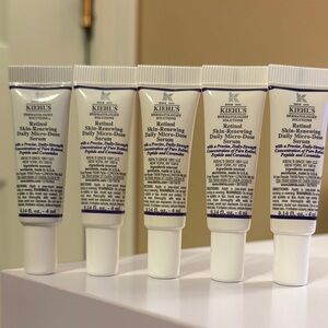 NEW Travel Sized Set Of 5 Kiehl’s Retinol Skin-Renewing Daily Micro-Dose Serum